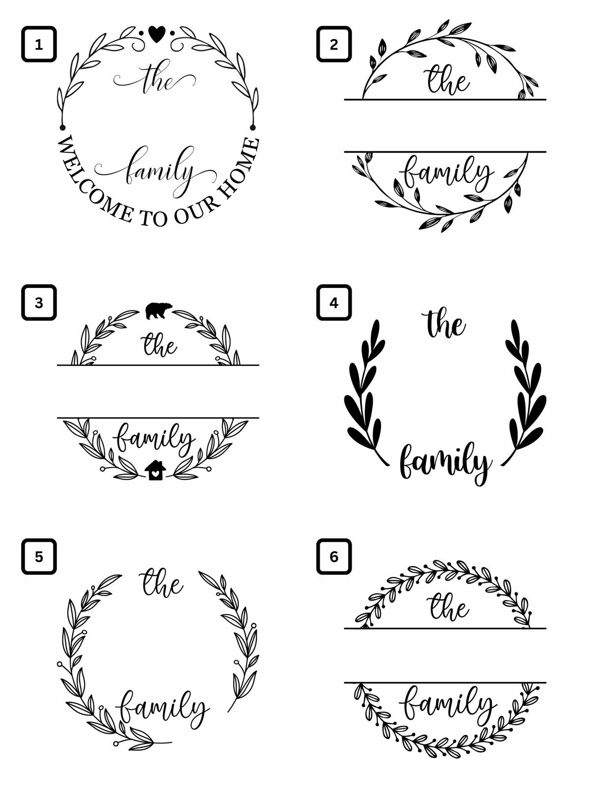 Family Wreath Coasters - 4 pack