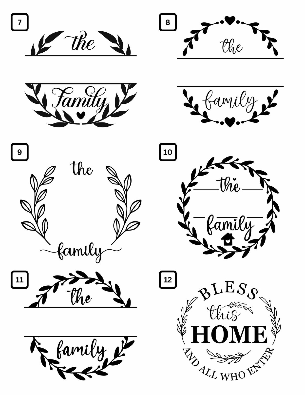 Family Wreath Coasters - 4 pack