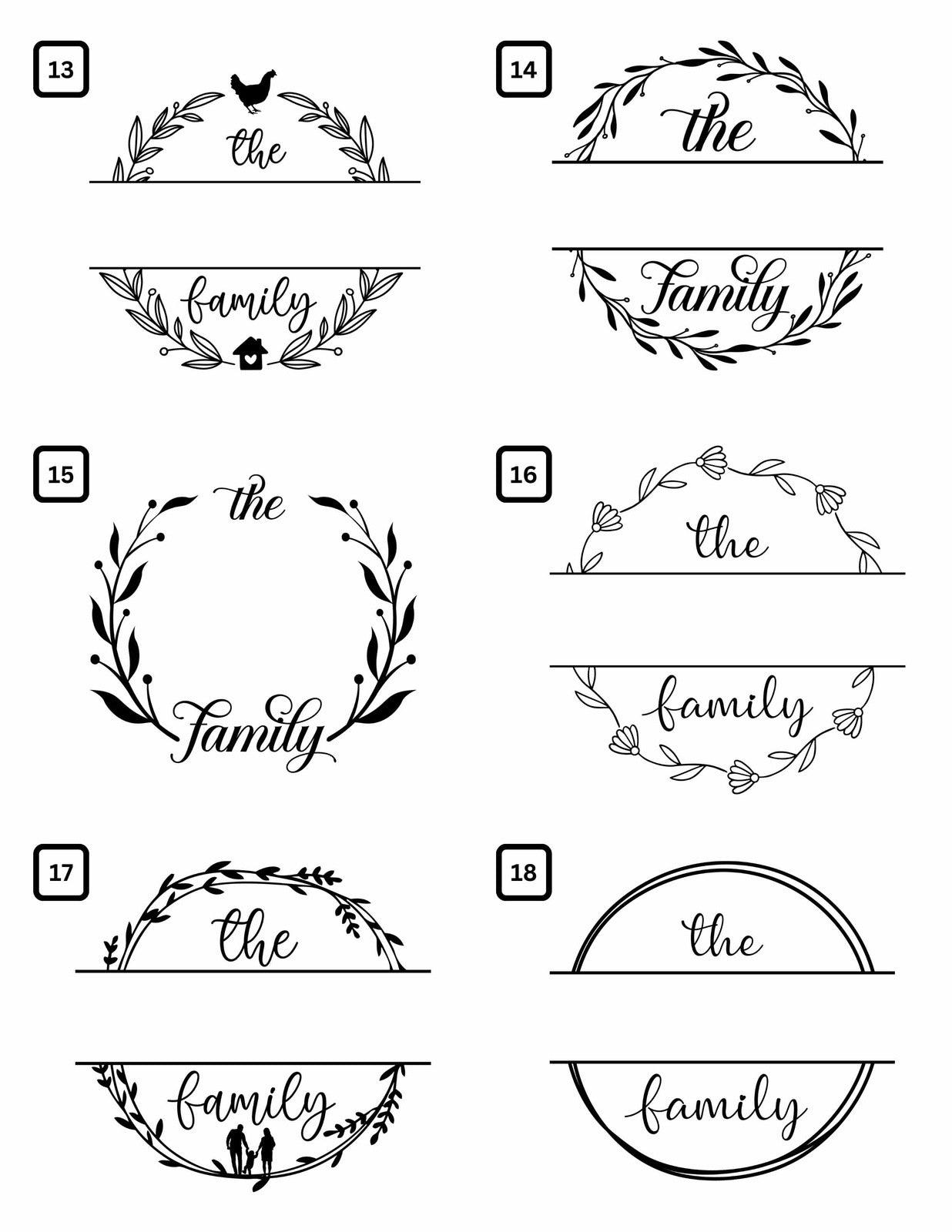 Family Wreath Coasters - 4 pack