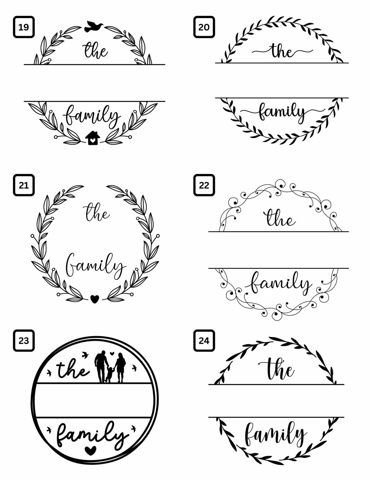 Family Wreath Coasters - 4 pack